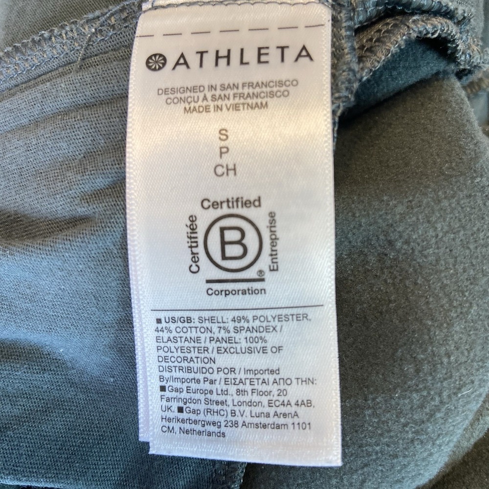 Athleta Triumph Hybrid‎ Wide Leg Crop Pants Women's Bali Green Size small - Picture 9 of 9